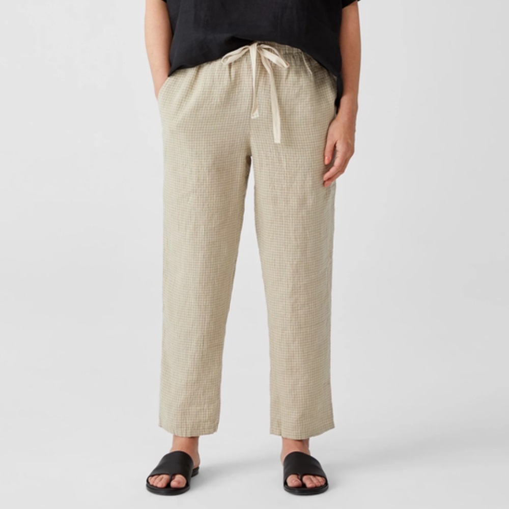 Eileen Fisher Beige Drawstring Pants